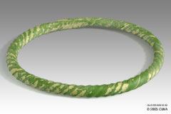 Twisted glass bracelet, 700-800 AD