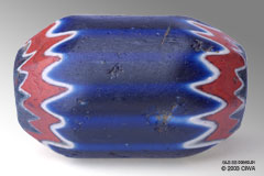 Chevron glass bead, Venice