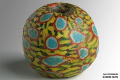 Millefiori mosaic glass bead