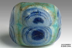 Paired stratified eye bead, 600-300 BC