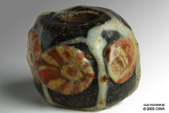 Pentagonal millefiori glass bead