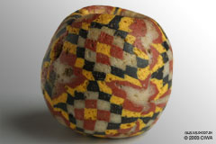 Checkerboard mosaic bead, Roman period