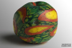 Millefiori mosaic glass bead