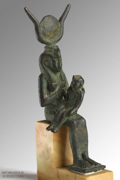 Queen as Isis-Hathor nursing, Dyn. 21