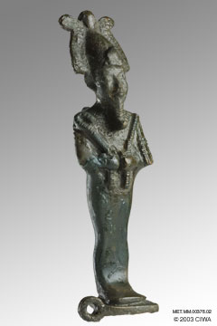 Bronze ritual pendant of Osiris, Dyn. 25