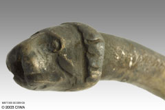 Silver lion head bracelet, Persia 660-475 BC