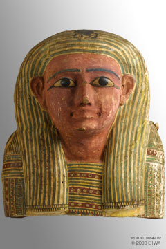 Wooden sarcophagus lid, circa 650 BC